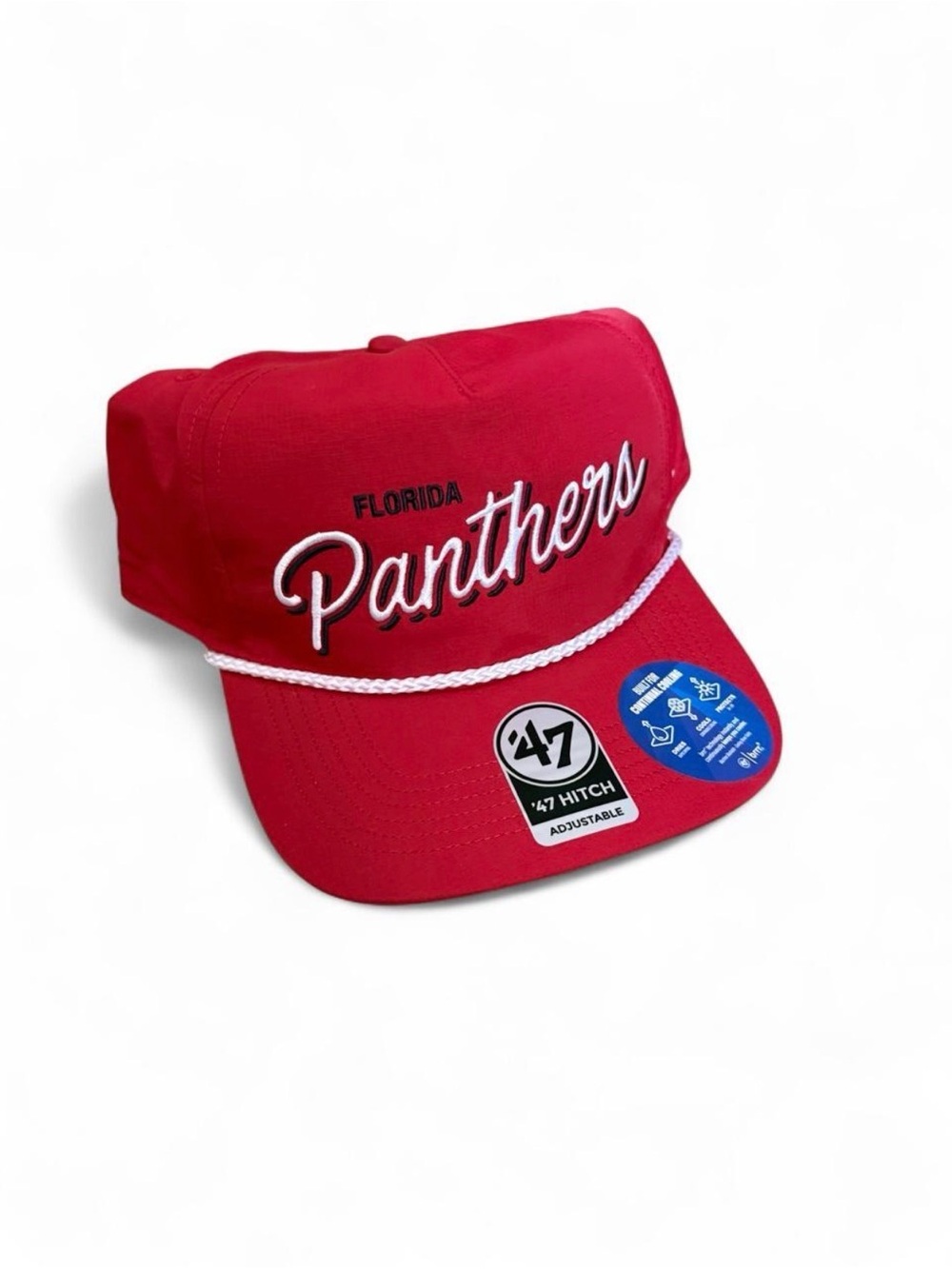 47 Florida Panthers Red Rope-Trim Cap